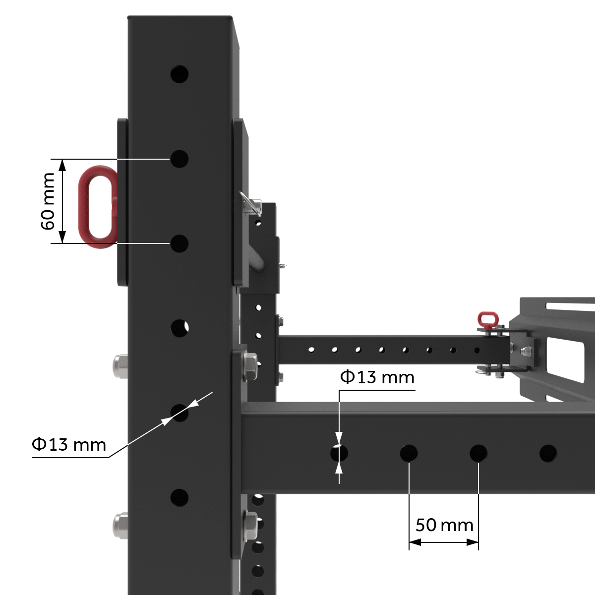 Wall Mounted Squat Rack Fold-away.7