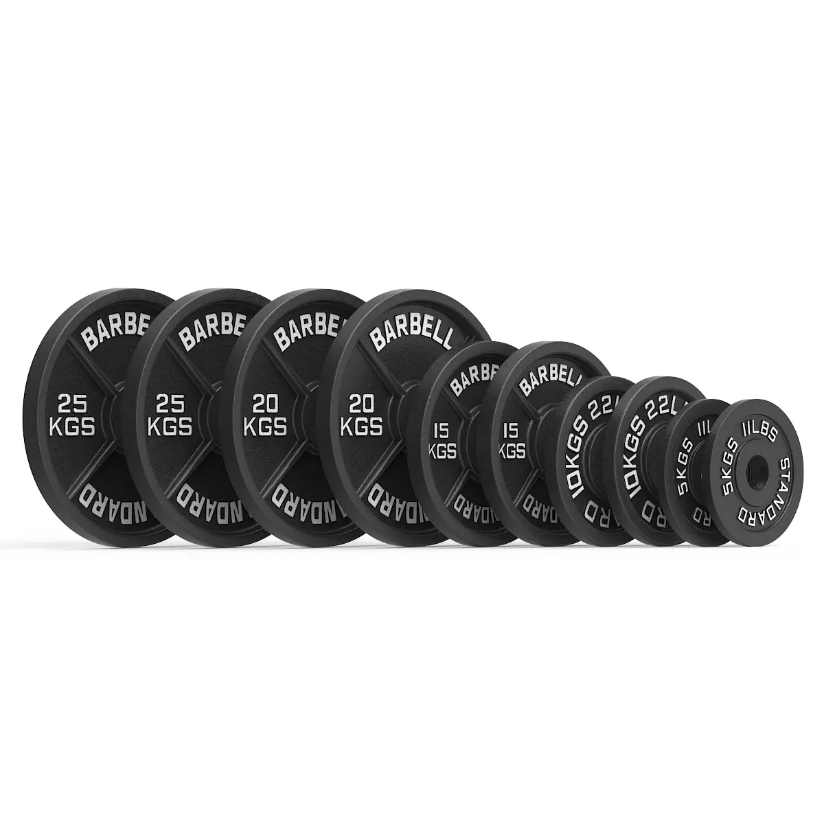 150kg Cast Iron Weight Plate Set