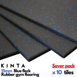 rubber gym flooring black with blue specs 10 pack