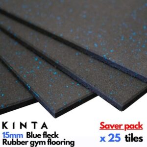 rubber gym flooring black with blue specs 25 pack