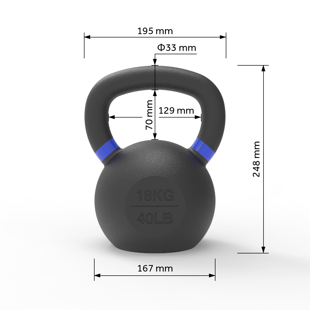 Ironcast Kettlebells 18KG Ironcast Kettlebells 18KG