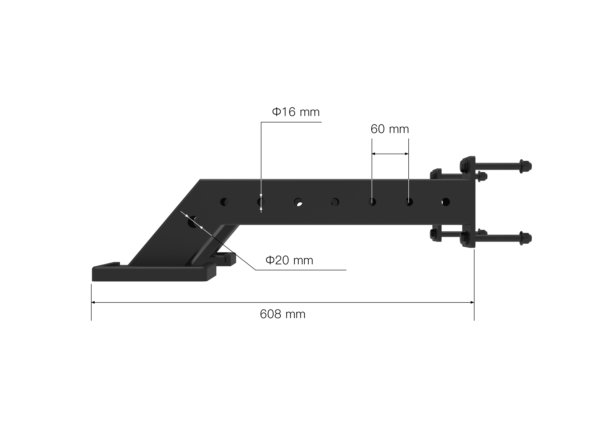 K75 Front Foot Stabilisers Pair dimensions K75 Front Foot Stabilisers Pair dimensions