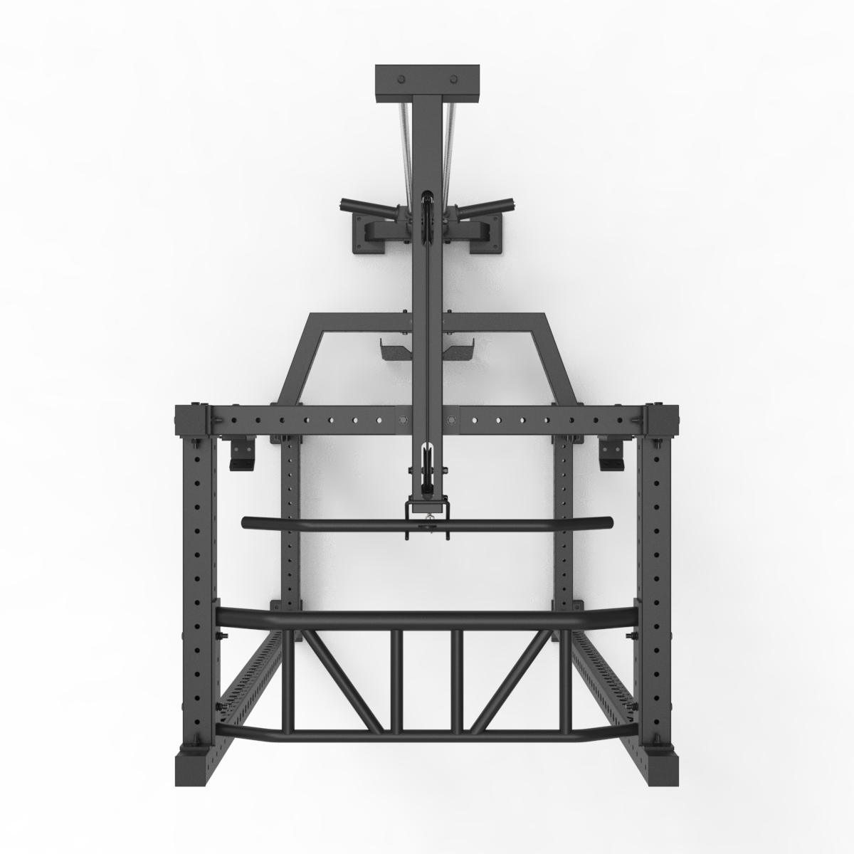 K75 recon Lat Pull Power rack top view