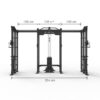 K75 Crossover pro Power rack front dimensions