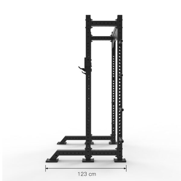 K75 Half Power Rack Side view with measurements