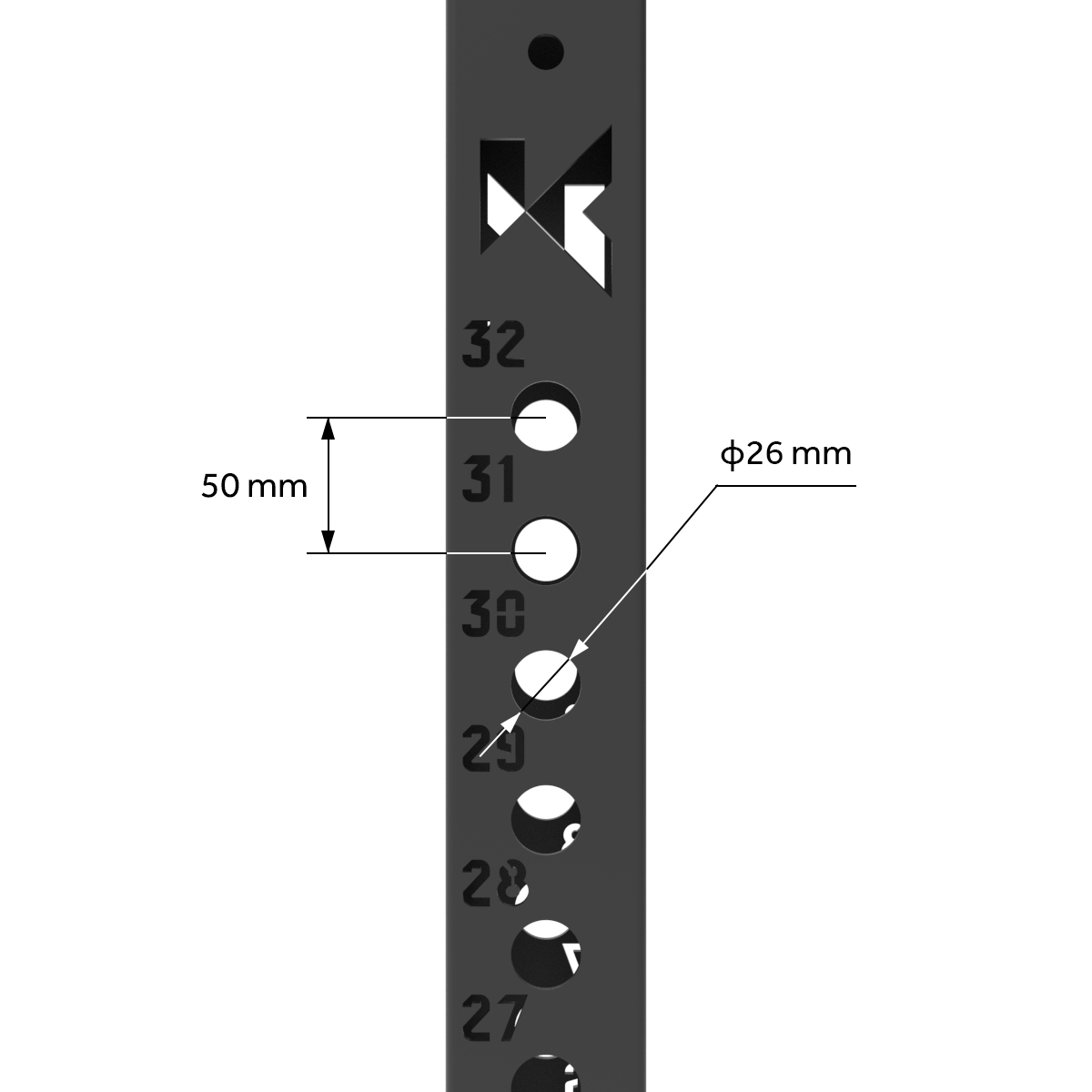 K75 273cm Upright Post