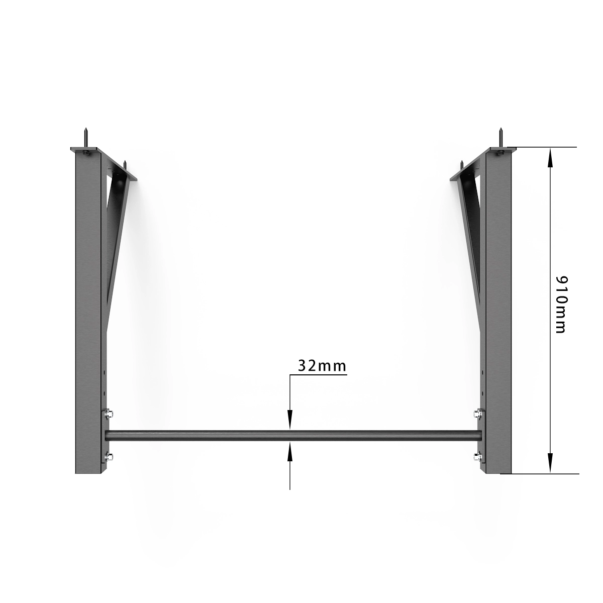 Wall Mounted Pull-Up Bar 108cm