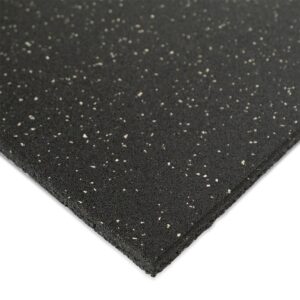 Ex Comp 15mm Rubber Gym Flooring Black with Grey Specs