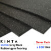 15mm Rubber Gym Flooring Black with Grey Specs - 100 Pack