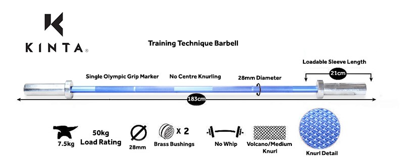 Ex Comp 7.5kg Technique Training Barbell